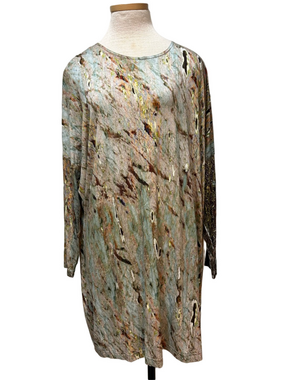 Bryn Walker sz M Damien tunic dress in an Acquario Italian print jersey